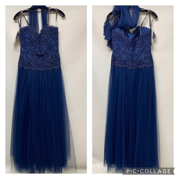 Montage by MonCheri beaded bodice strapless tulle gown - Picture 9 of 10